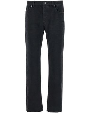 Saint Laurent Slim Jeans With Logo Patch - Blue