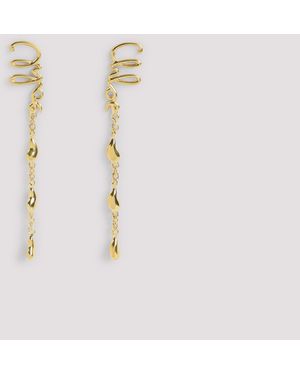 Chloé Brass Hoop Earrings - Metallic