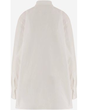 Niccolò Pasqualetti Cotton Shirt With Asymmetrical Hem - White