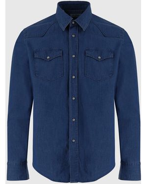 Alessandro Gherardi Cotton Denim Shirt West8 Dark - Blue