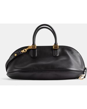 Balenciaga Bolero Bowling Bag Smooth Calfskin Hand - Black