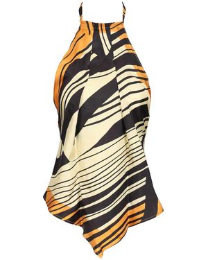 Raquel Diniz Lea Printed Twill Top Tops - Multicolour