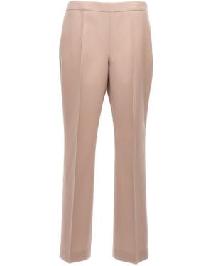 Jil Sander Wool Pleated Pants - Natural