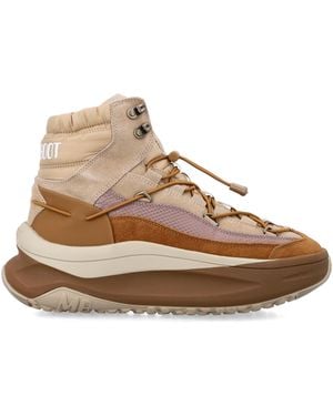 Moon Boot Moon247 And Xlace Mid Sneakers Upper - Natural