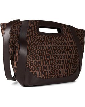 Missoni Logo Tote Handbag - Brown