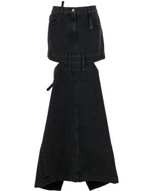 The Attico Denim Skirt - Black