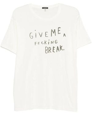 R13 Lettering-Print T-Shirt - White