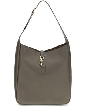 Saint Laurent Le 5 À 7 Shoulder Bag Calf Leather Bos Taurus - Grey
