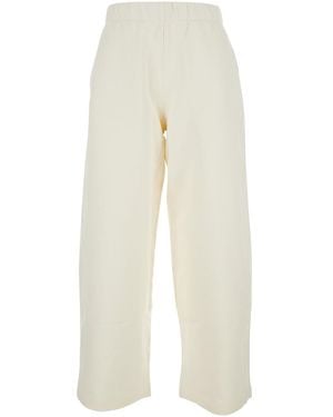 Max Mara Cotton And Silk Blend Pants Pants - White