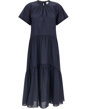 Max Mara Acetate Long Dress - Blue