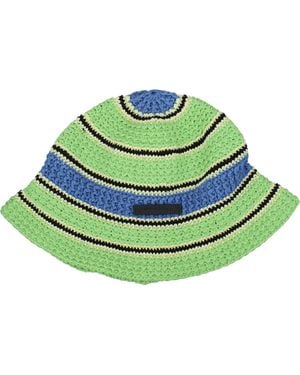 Stella McCartney Striped Crochet Bucket Hat - Green