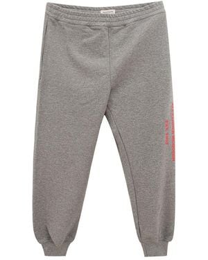 McQueen Cotton Athletic Trousers - Grey