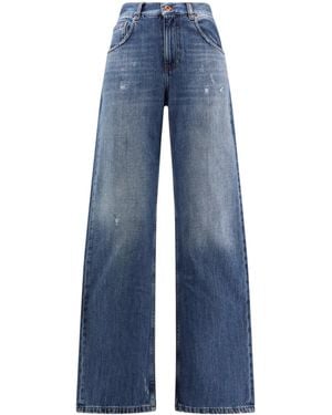 Aspesi Wide Leg Jeans - Blue