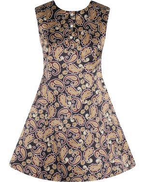 JW Anderson Circle Skirt Henley Dress - Brown