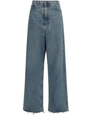 Maison Margiela Wide-Leg Jeans Cotton - Blue