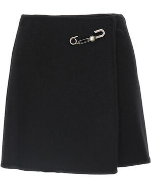 Ermanno Scervino Jewel Pin Skirt - Black