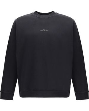 Stone Island Logo Sweatshirt - Blue