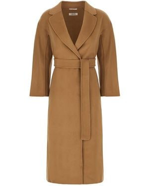 Max Mara Camel Wool Esturia Coat - Natural