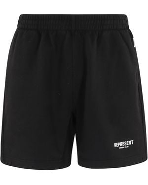 Represent Owners Club Shorts Cotone - Black