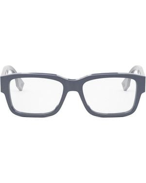 Fendi Eyeglasses Square Full Rim, Frame And Clear Demo Lenses Lens Fe50079I090 - Brown