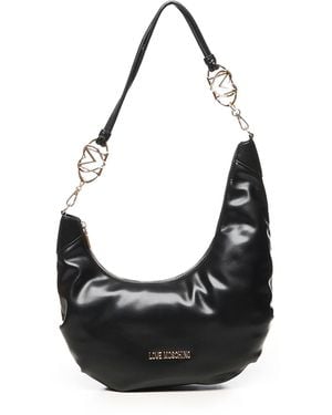 Love Moschino Hobo Asymmetric Jewel Bag - Black