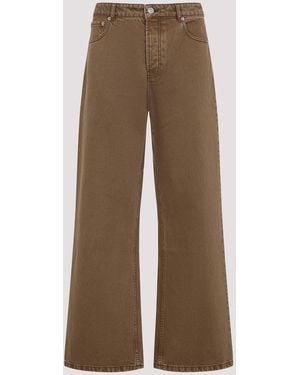 Ami Paris Large Fit Jeans - Brown