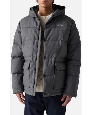 MC2 Saint Barth Woolly Hooded Down Jacket Baxter - Grey