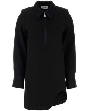 The Attico Gabardine Mini Dress - Black