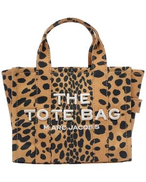 Marc Jacobs The Cheetah Canvas Small Tote Bag - Metallic