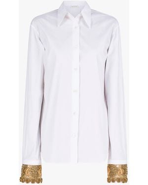 Dries Van Noten Dries Van Noten Embroidered Cuff Shirt - White