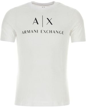 Armani Collezioni Logo Printed Crewneck T-Shirt - White