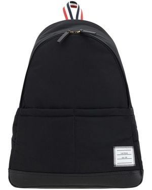 Thom Browne Logo Detailed Zipped Backpack in Blue for Men | Lyst