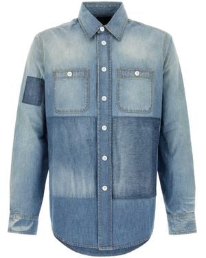 Givenchy Patchwork Denim Shirt - Blue