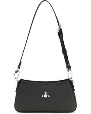 Vivienne Westwood Tasha Phone Shoulder Bag Calf Leather Bos Taurus Covers E Cases - Black