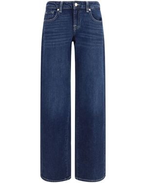 7FOR Low Straight Jeans Cotton; Elastane - Blue