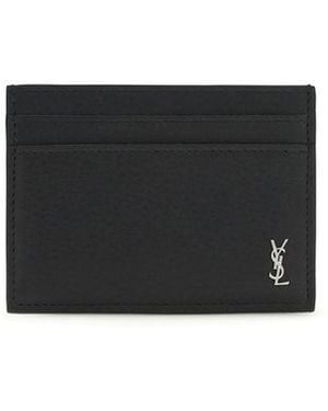 Saint Laurent Calf Leather Bos Taurus Wallet - Black