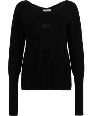 Lemaire Sweater V-Neck Wool - Black