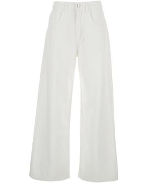 ICON DENIM Poppy Jeans With Medium Rise And Logo Patch On The Rear - White