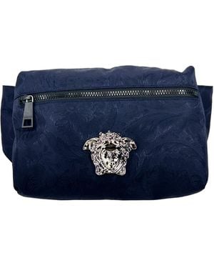 Versace Medusa Nylon Belt Bag Waist Fanny Pack Purse - Blue