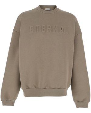 Fear Of God Eternal Crewneck T-Shirt With Dropped Shoulders And Tonal Embroidery On The Front - Natural
