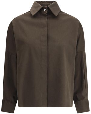 Ella Oversized Shirt - Brown