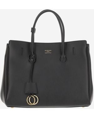 Balenciaga Carry All Hampton Small Bag Leather Handbags - Black