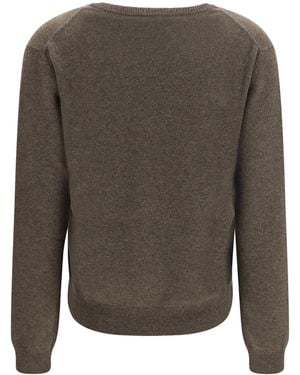 Loro Piana Cashmere V-Neck Sweater - Gray