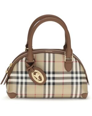 Burberry Mini Primrose Top Handle Bag Canvas Handbags - Multicolour