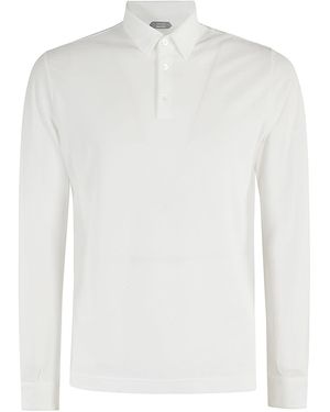 Zanone Polo Ml Slim Fit Ice Cotton - White