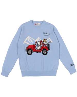 MC2 Saint Barth Douglas Light-Snoopy We Mood 31 Emb Sweatshirt - Blue