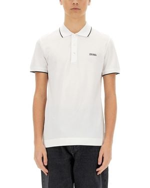 ZEGNA Polo With Logo - White