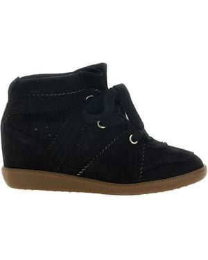 Isabel Marant Cowhide Wedge Sandals - Black