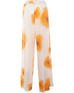 Ballantyne Linen And Viscose Blend Pants Pant - Orange