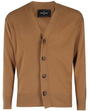 Gran Sasso Cardigan Bottoni - Brown